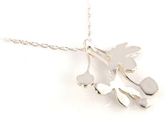 Silver Sakura Drop Pendant