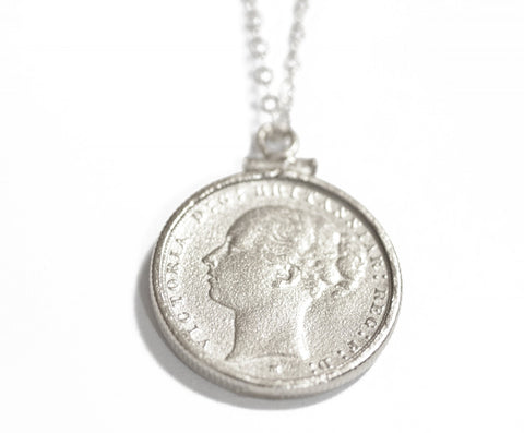 Silver Queen Victoria Pendant