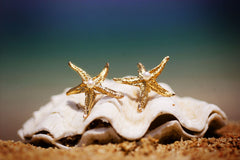 Gold Pearl Starlette Earring