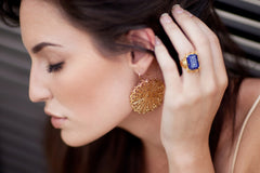 Vintage Lace Circle Earrings