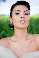 Rose Barocco Loop Earrings