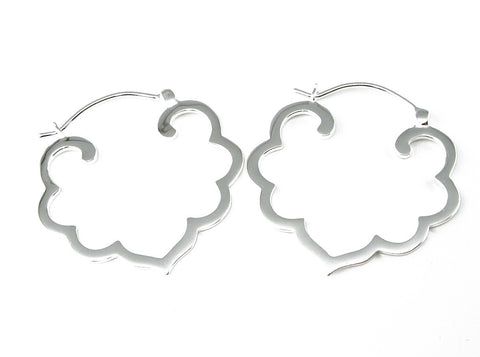 Silver Badala Hoops