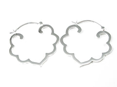 Silver Badala Hoops