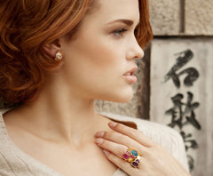 Gold Pink Tourmaline Barcelona Ring