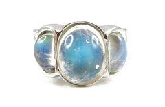 Silver Blue Moonstone Barcelona Ring
