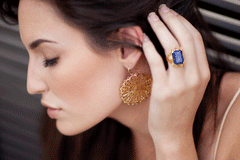Gold Lapis Belle Epoque Ring