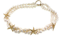 Gold Starlette Pearl Necklace