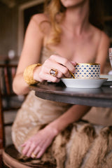 Cognac Topaz Vintage Cocktail Ring