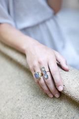 Gold Labradorite Belle Epoque Ring