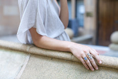 Gold Labradorite Belle Epoque Ring