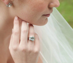Silver Green Amethyst Barcelona Ring