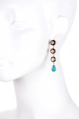 Cognac Topaz Turquoise Gemma Drop Earrings