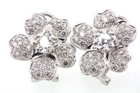 LUXE White Gold + Diamond Sakura Earrings