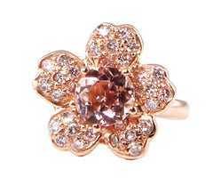 LUXE Toumaline + Pink Sapphire Sakura Ring