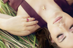 Gold Pink Tourmaline Barcelona Ring