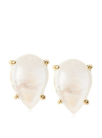 Pear Moonstone Studs