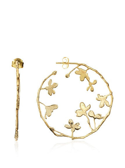 Sakura Hoop Earrings
