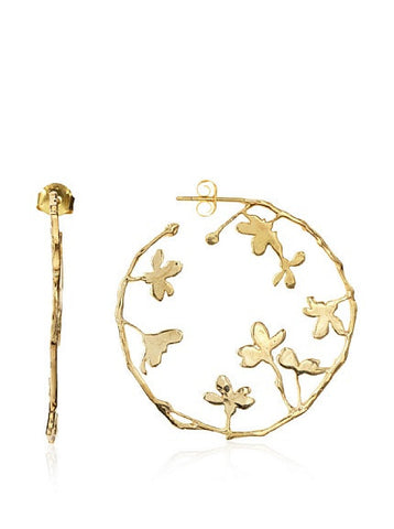 Sakura Hoop Earrings