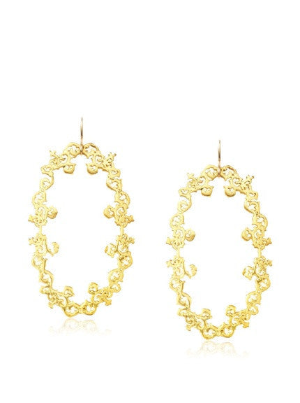 Gold Barocco Loop Earrings