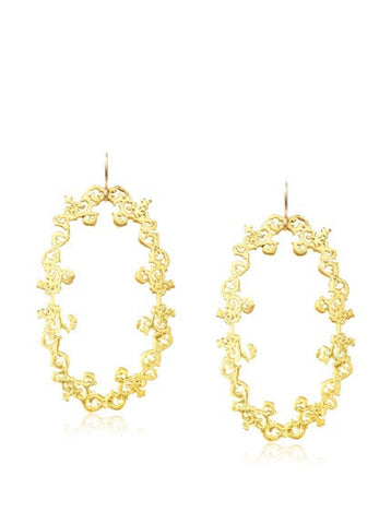 Gold Barocco Loop Earrings