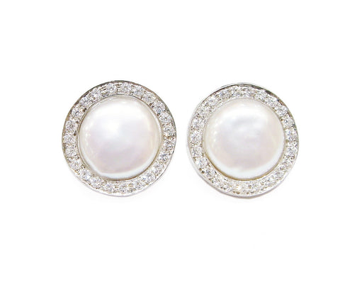 Pearl White Sapphire Kori Studs