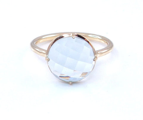 Gold Vermeil Aquamarine Gemma Ring