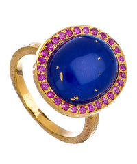 Lapis Pink Sapphire Kori Ring