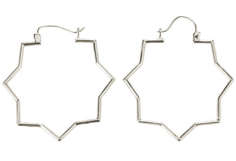 Silver Estrella Hoops