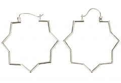 Silver Estrella Hoops