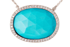 Turquoise Slice Sapphire Kori Necklace