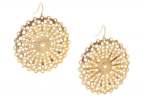 Vintage Lace Circle Earrings