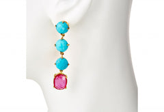 Ruby Turquoise Gemma Earrings