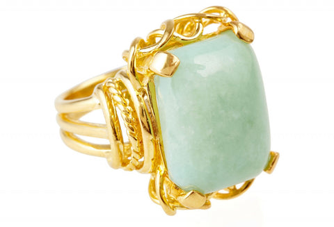 Gold Jade Belle Epoque Ring