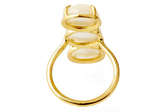 Silver Three Stone Mother of Pearl Gemma Ring