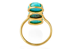 Turquoise Triptych Gemma Ring