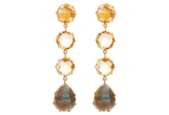 Citrine and Labradorite Gemma Earrings