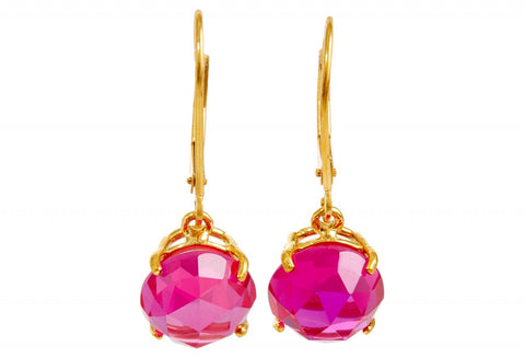 Pink Topaz Gemma Drop Earrings