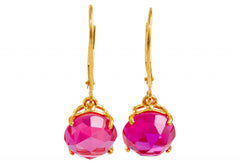 Pink Topaz Gemma Drop Earrings