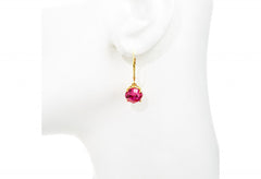 Pink Topaz Gemma Drop Earrings