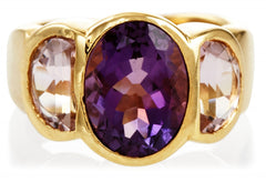 Barcelona Ring with Amethyst and Ametrine