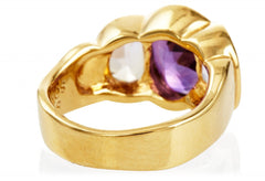 Barcelona Ring with Amethyst and Ametrine