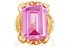 Gold Pink Topaz Belle Epoque Ring