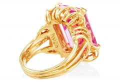 Gold Pink Topaz Belle Epoque Ring