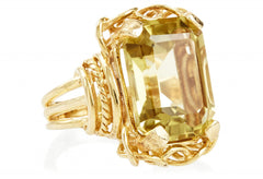 Gold Lemon Topaz Belle Epoque Ring