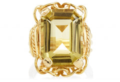 Gold Lemon Topaz Belle Epoque Ring