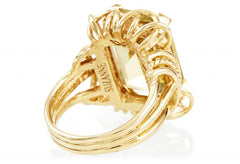 Gold Lemon Topaz Belle Epoque Ring