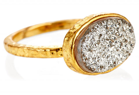 Grey Druzy Kori Ring