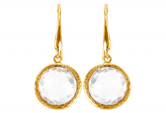 White Topaz Santorini Drop Earrings