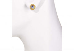 Blue Moonstone and Aquamarine Kori Studs