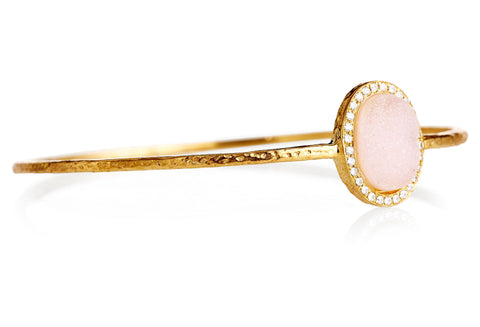 Pale Pink Drusy Kori Bangle